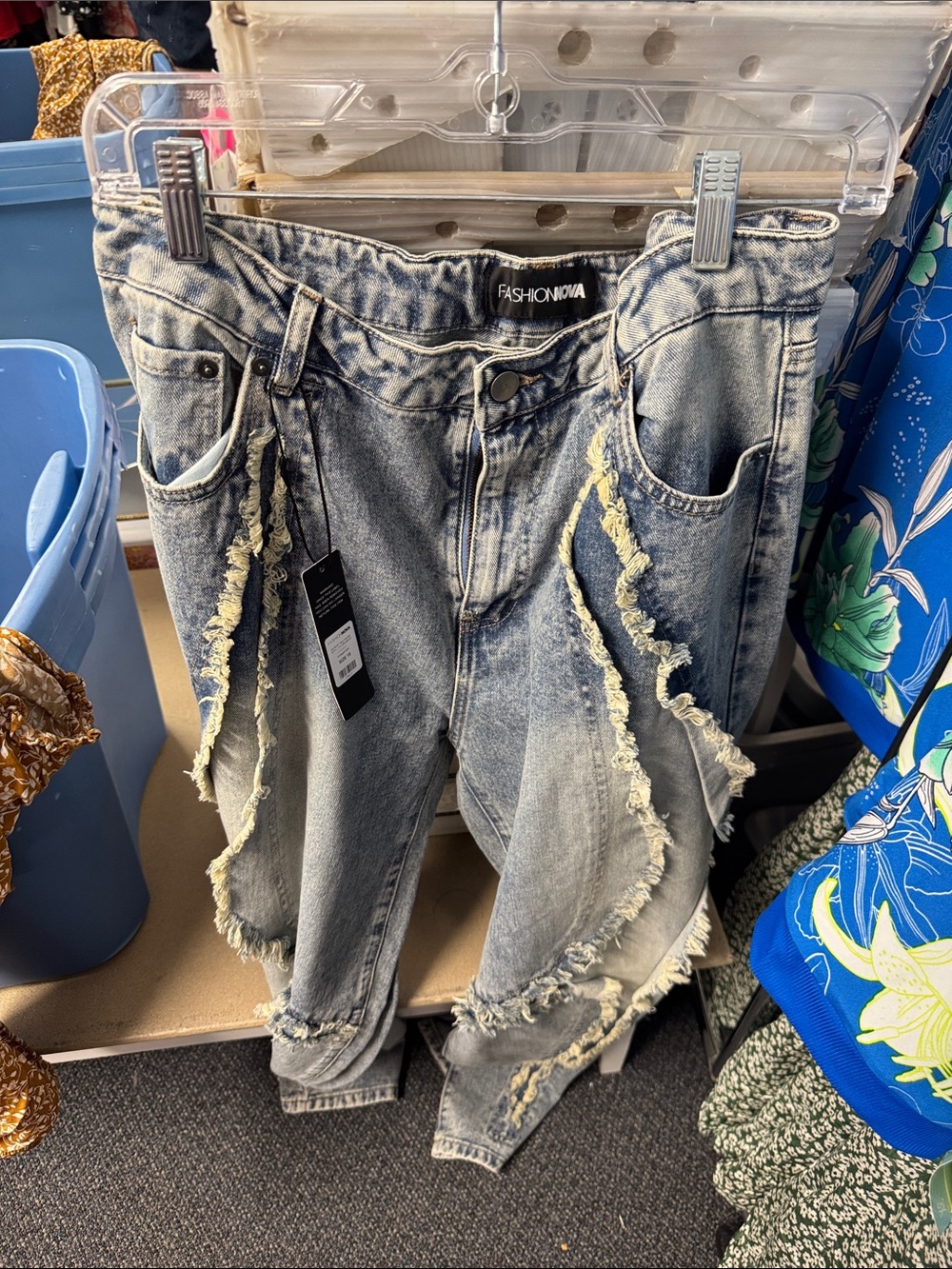 Fashion nova so electric tinted straight leg jeans size 15 // 090217